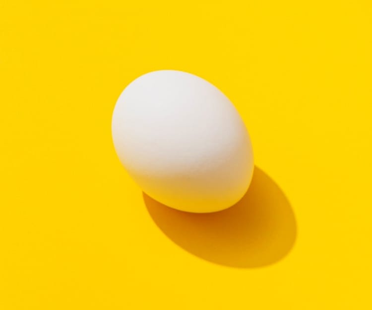 An egg posing coolly